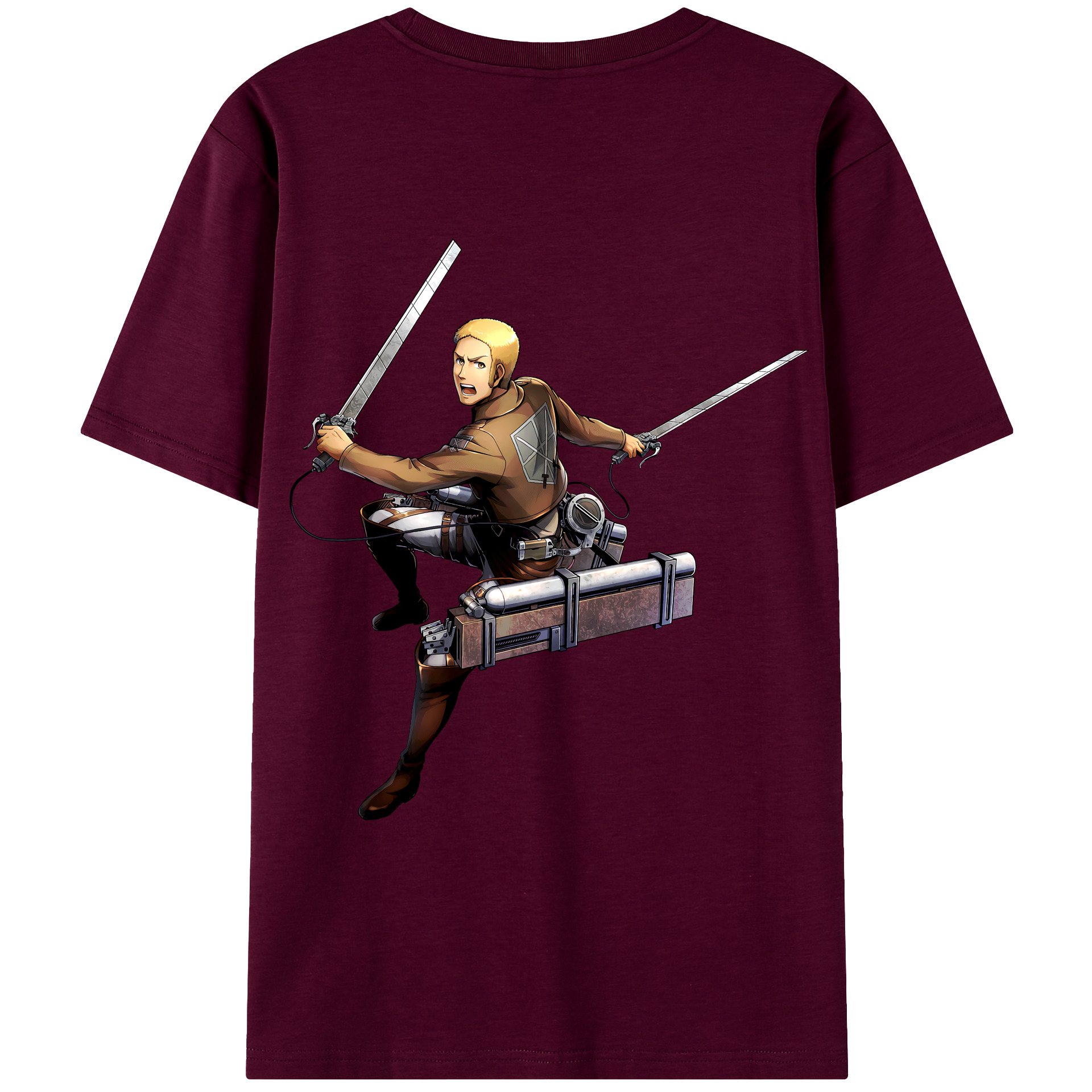 （画像用） 進撃の巨人 ライナー・ブラウン Attack on Titan Reiner Braun レディース半袖Tシャツ(バックプリント)
